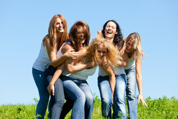 Women on meadow