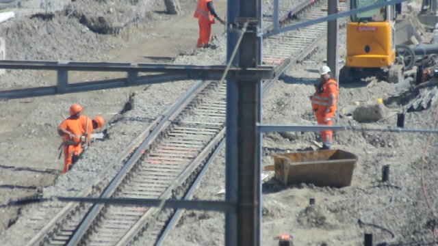 Bahnarbeiter Gleisbau