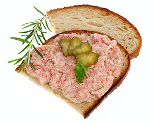 Brot mit Pfälzer Leberwurst