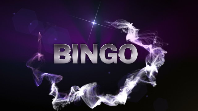 BINGO Text in Particle (Double Version) Blue - HD1080