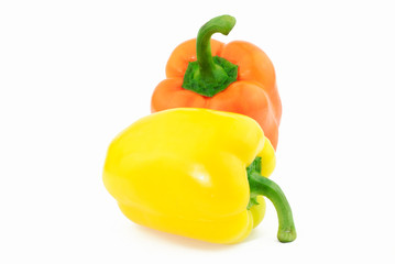 Orange and yellow peppers