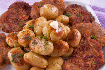 Steak and potatoes