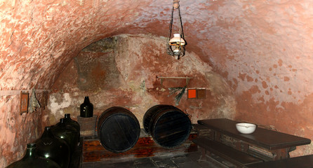 an old monastery wine cellar