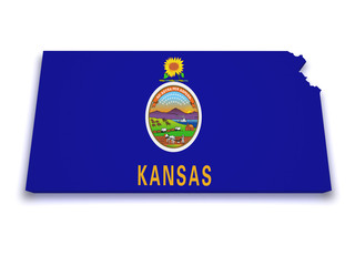 Kansas Map 3d Shape