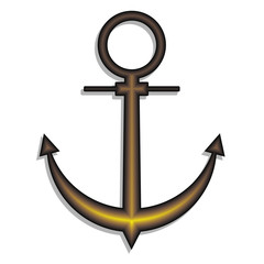 Gold anchor