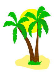 A desert island illustration