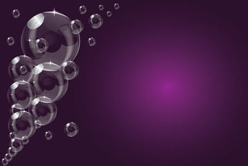 Purple Bubbles Vector Background