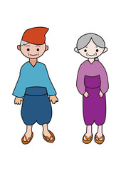 おじいさんとおばあさん grandfather and grandmother