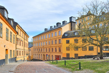 Obraz premium Stockholm. Old streets in Sodermalm