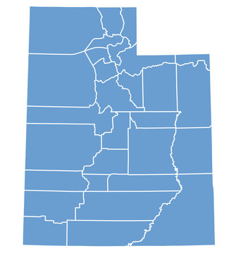 State Map Of Utah By Counties