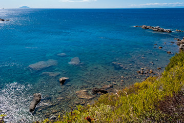 Elba Island, Mediterranean sea