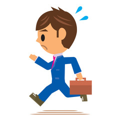 ビジネスマン イラスト 遅刻