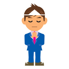 ビジネスマン イラスト 死ぬ