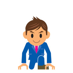 ビジネスマン イラスト スタート