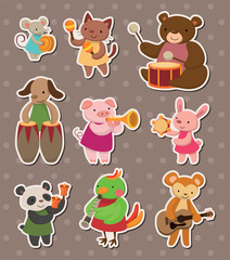 animal play music stickers