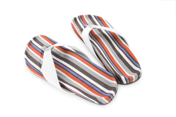 Fototapeta premium Summer colourful shoes on white