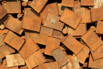 rusty metal components