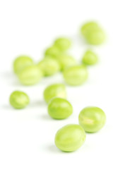 fresh peas isolated on white background