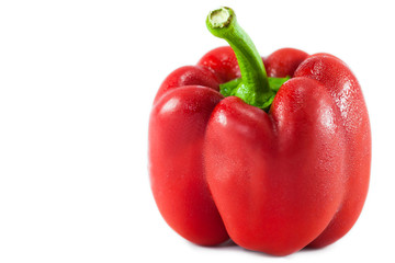 fresh red pepper isolated on white background