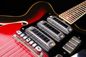 Fototapeta na wymiar Close up of music guitar
