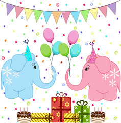 Birthday party elephants set