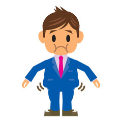 ビジネスマン イラスト 肥満