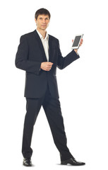 Young businessman using a Tablet computer