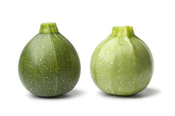 Fresh green round Zucchini