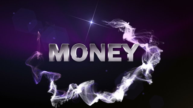 MONEY Text in Particle (Double Version) - HD1080