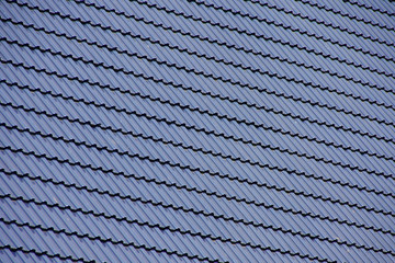 blue tile on the roof