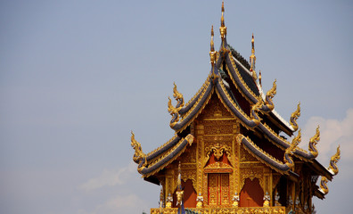 Gable on the roof of temple, Thailand