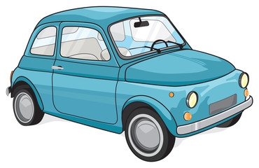 Fiat 500 car - obrazy, fototapety, plakaty