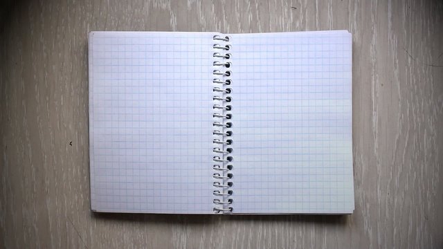 Pasar p&aacute;gina de un cuaderno