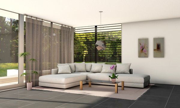 3d helles Wohnzimmer
