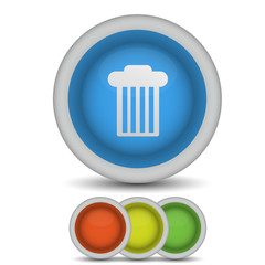 Vector bin icon on white. Eps10
