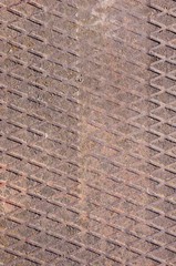 Rusty metal bridge fragment.