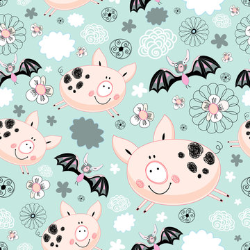 texture of pigs and bats