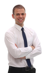 Portrait of a business man isolated on white background