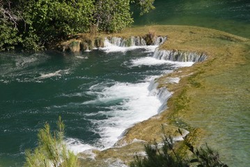 KRKA river with cascades in National Park