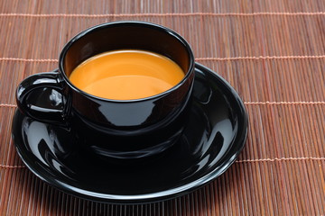 Cup of black coffee.