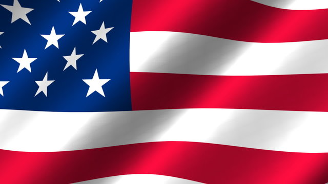 Waving flag of  United States of America