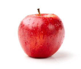 Red Apple with Dewdrops