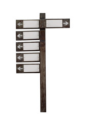 Old wooden road sign