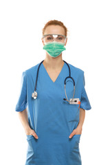 A female docotr or a nurse