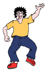 Cartoon dance man