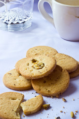 Coffee Cup and Peanut Biscuits