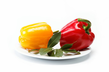 Healthy food. Fresh vegetables. Peppers on a white background.