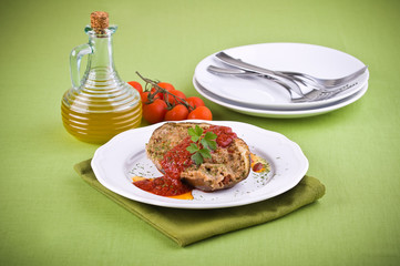 Stuffed eggplant.