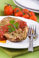 Stuffed eggplant.