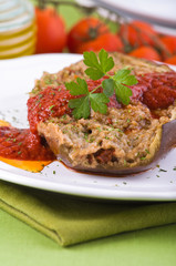 Stuffed eggplant.